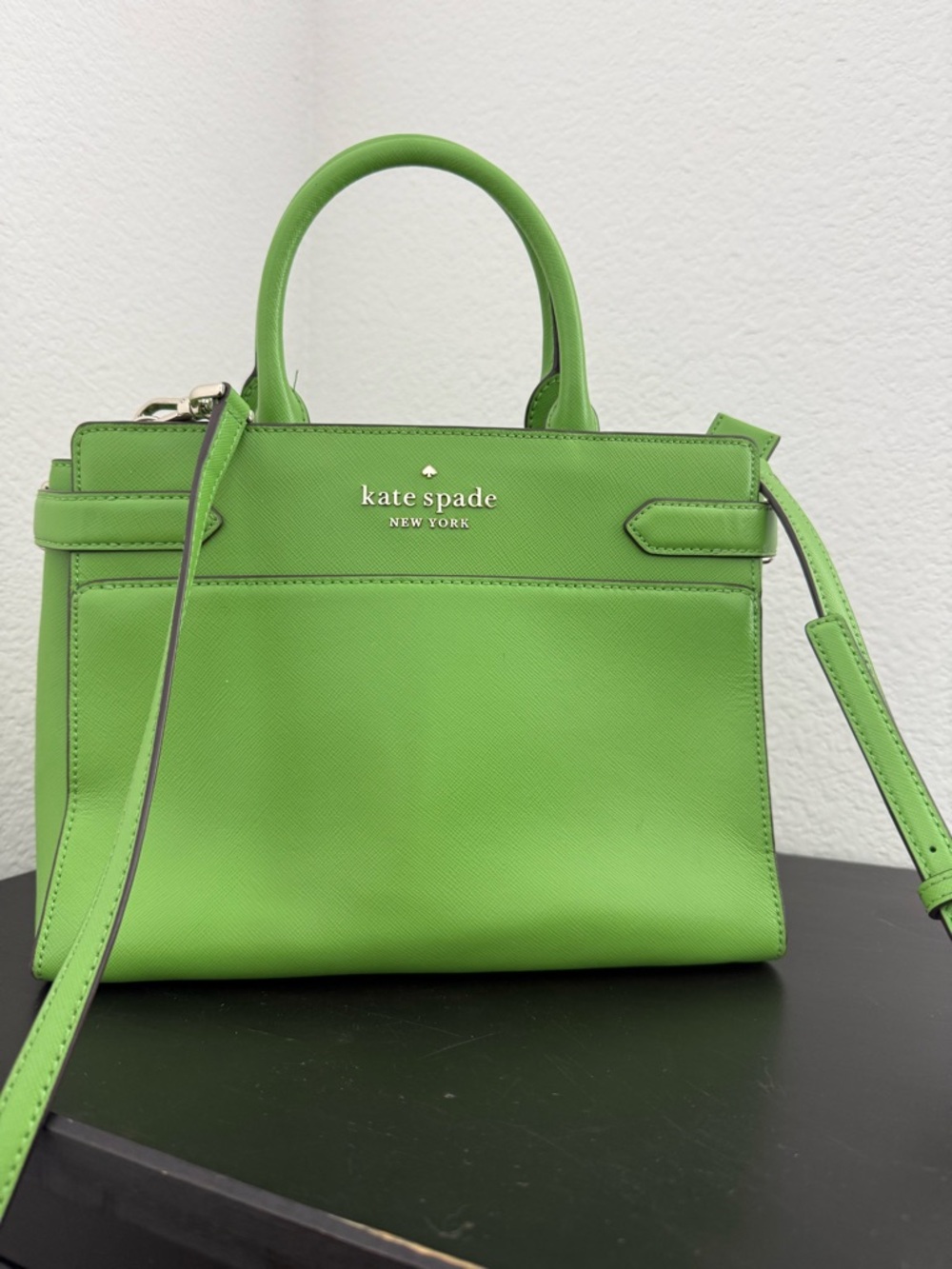 kate spade Bright Green Leather Top-Handle Satchel